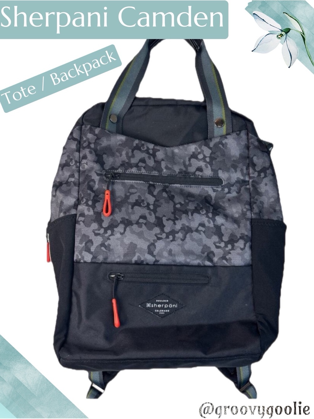 Sherpani Camden Camo Backpack Tote